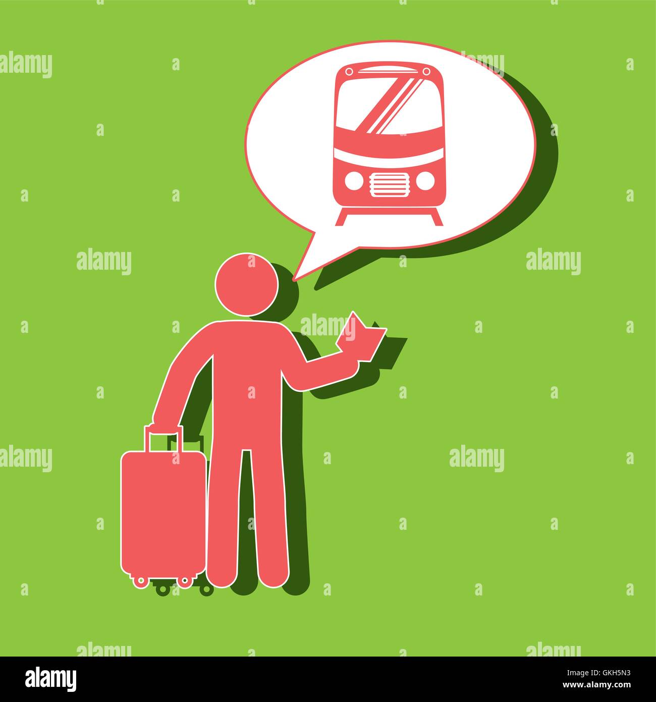 traveler silhouette suitcase map Stock Vector Image & Art - Alamy