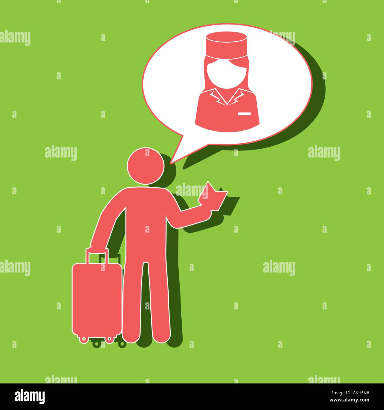 traveler silhouette suitcase map Stock Vector Image & Art - Alamy
