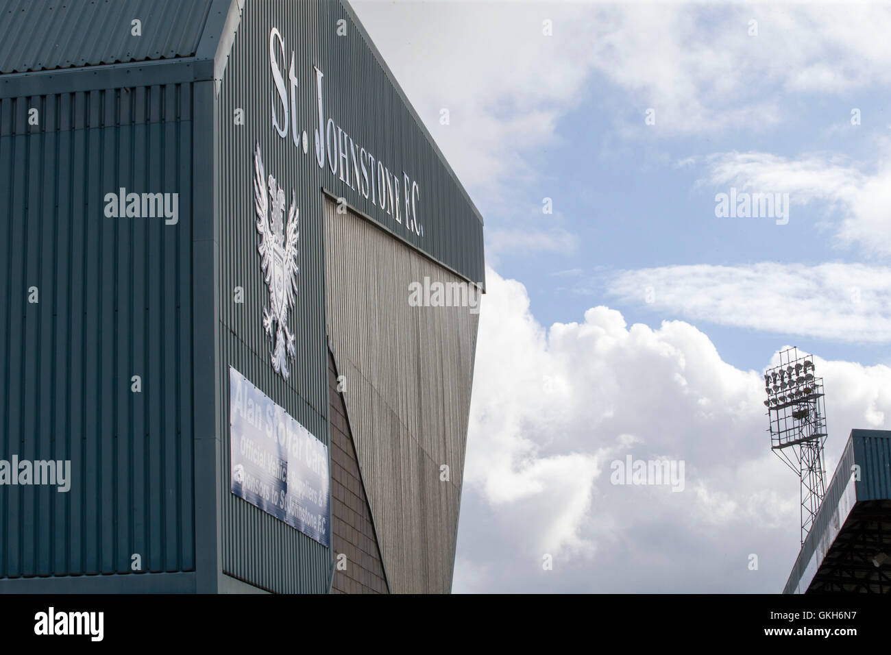 A general view of McDiarmid Park before the Ladbrokes Scottish Premiership match between St Johnstone and Celtic. Stock Photo