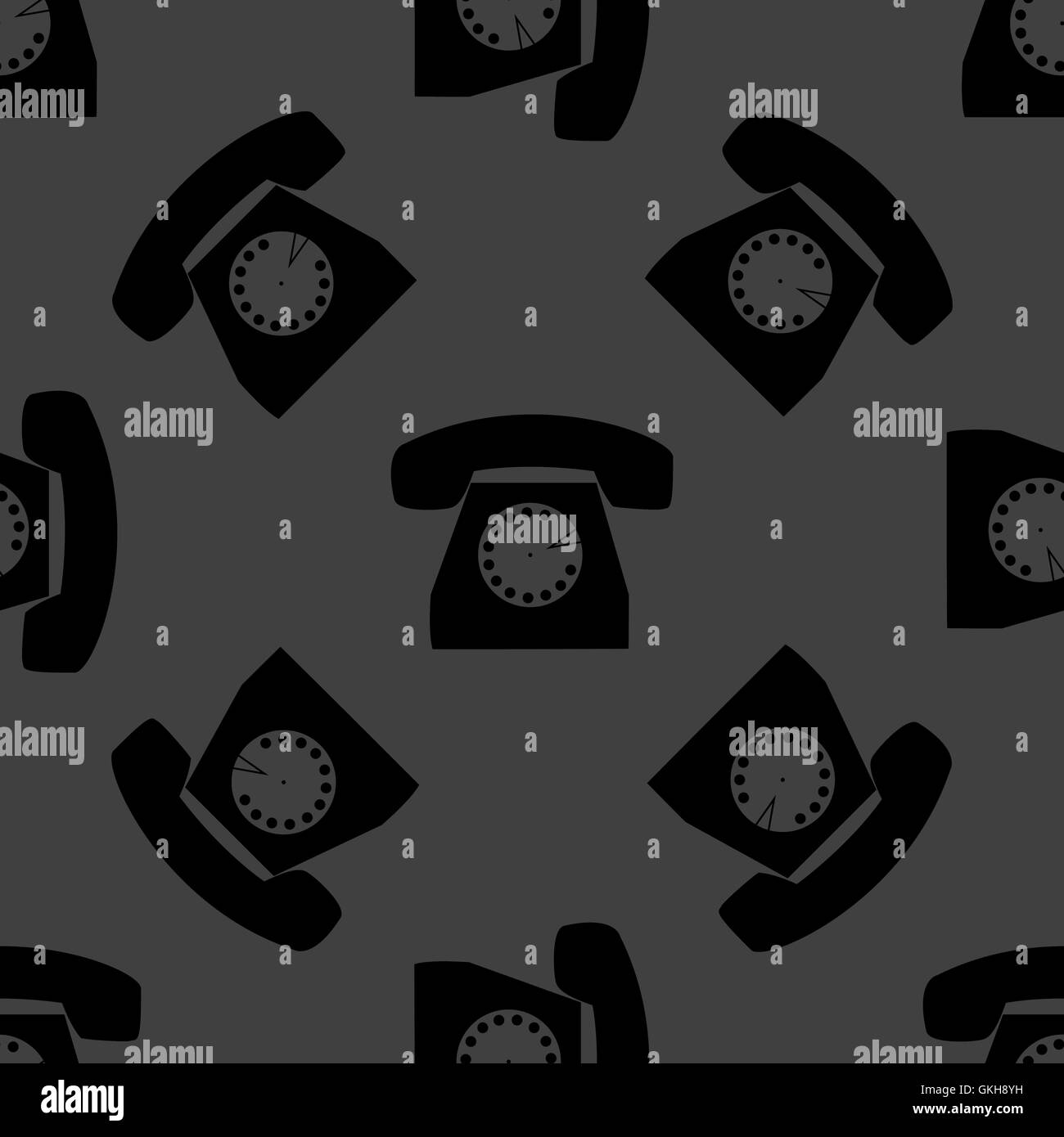 Front view old rotary telephone Stock Vector Images - Alamy