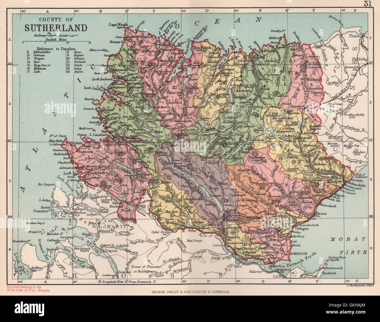 map-of-sutherland-hi-res-stock-photography-and-images-alamy