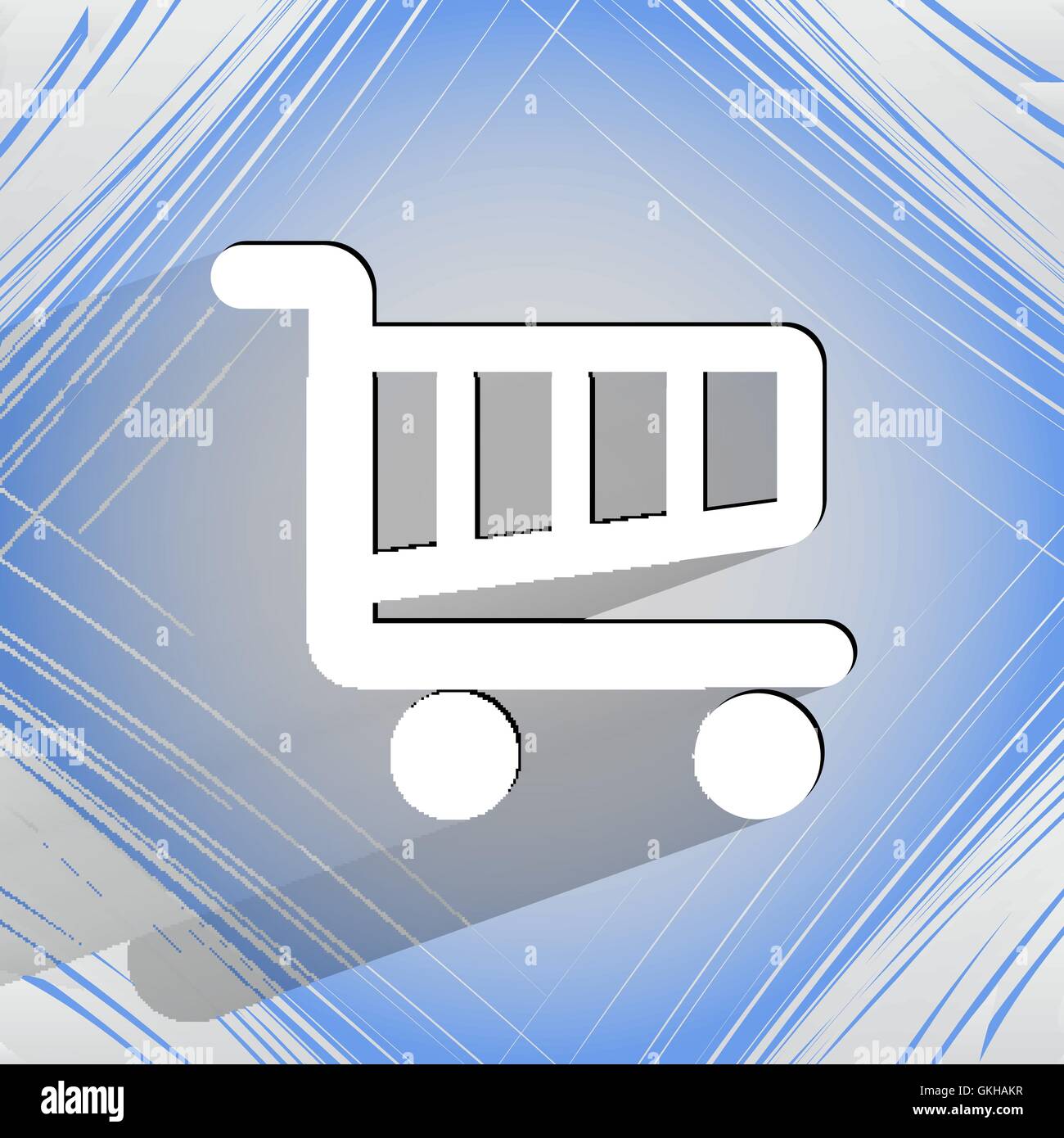 Shopping basket. Flat modern web design on a flat geometric abstract ...