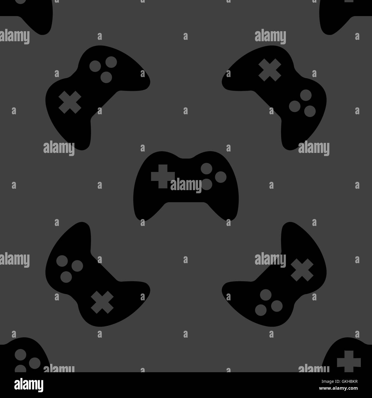 Gaming Joystick web icon. flat design. Seamless pattern Stock Vector ...