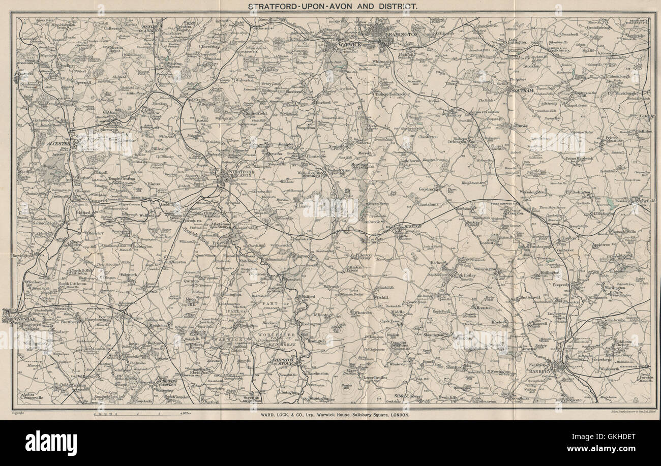 Map of leamington hires stock photography and images Alamy