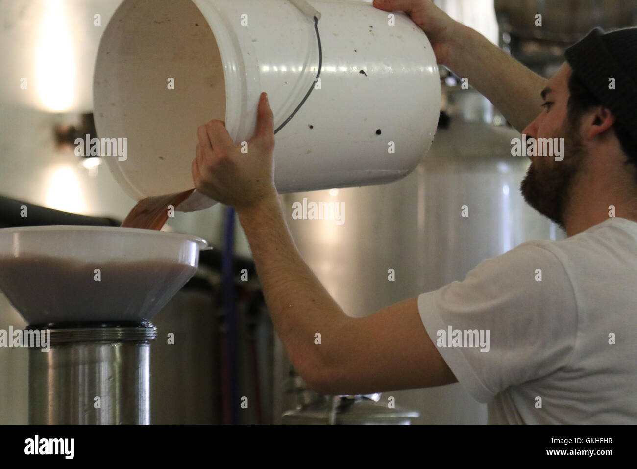 Work at the laboratory of the winery of Greystone Wines, Amberley