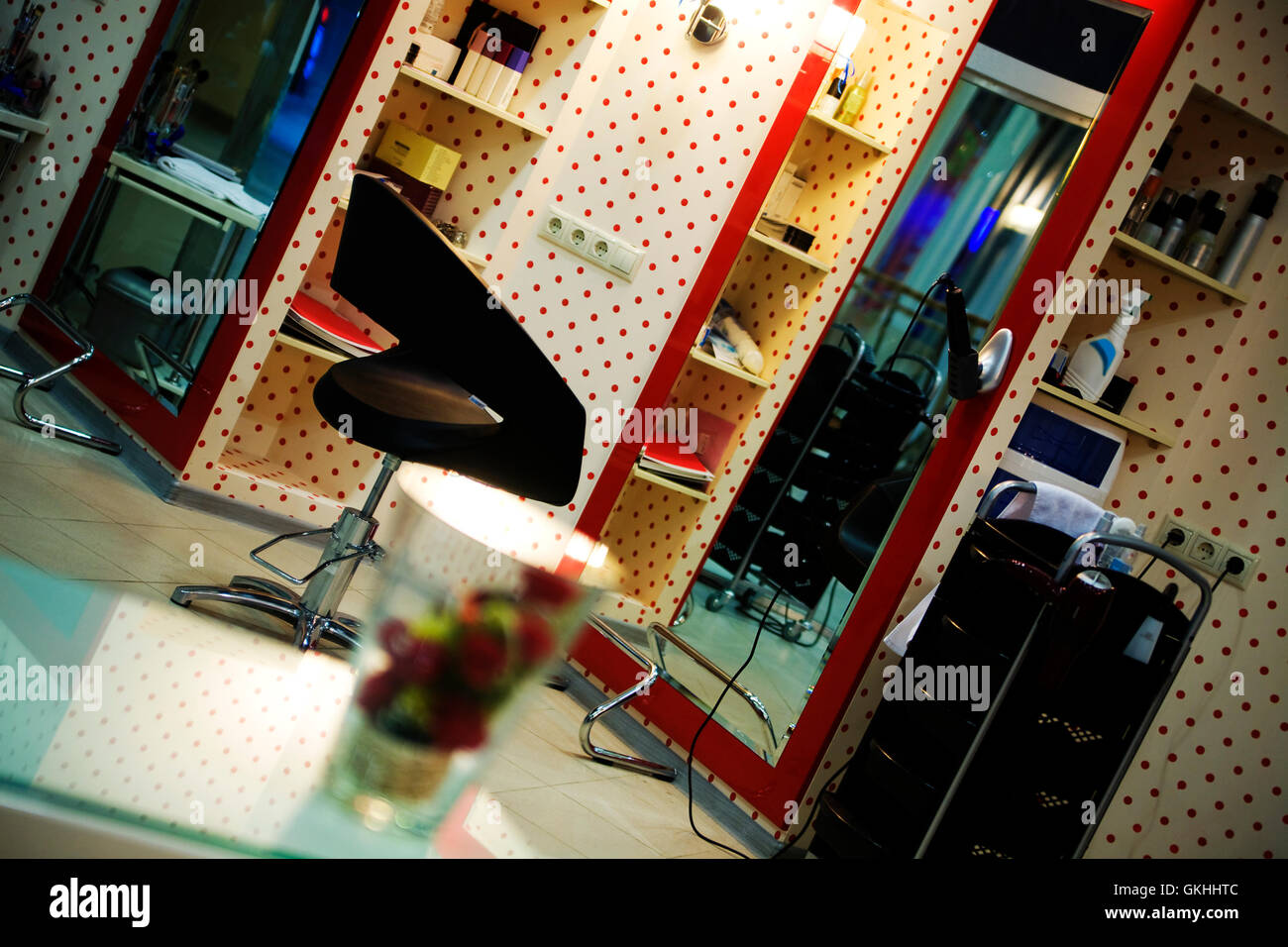 Interior of luxury modern hairdressing salon Stock Photo Alamy