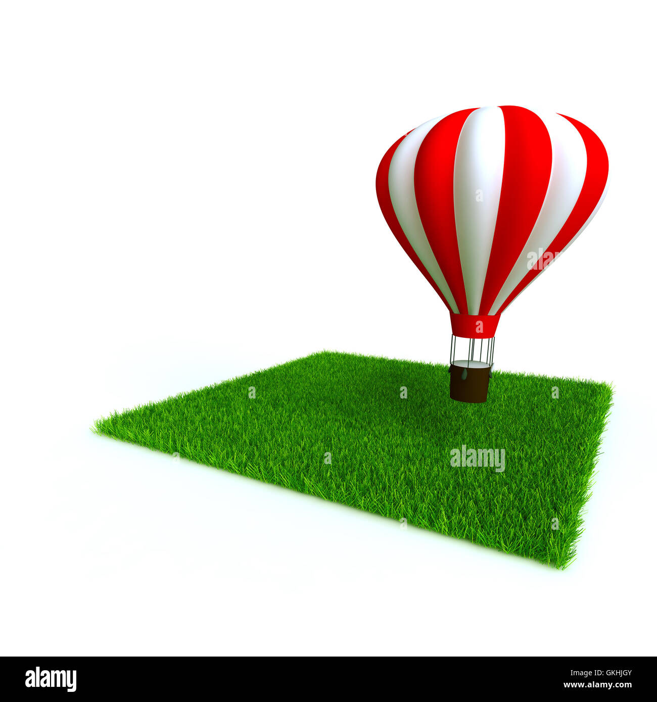 bright baloon and lawn from a green bright grass Stock Photo