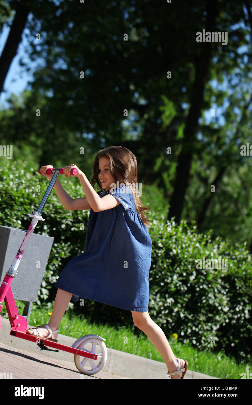 little girl scooter in hires stock photography and images Alamy