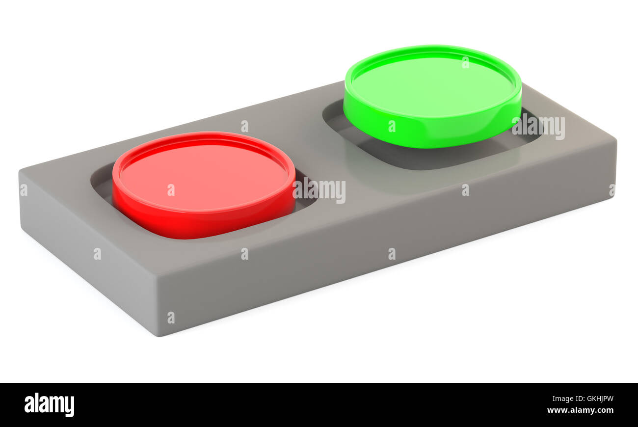 Red green push buttons hi-res stock photography and images - Alamy
