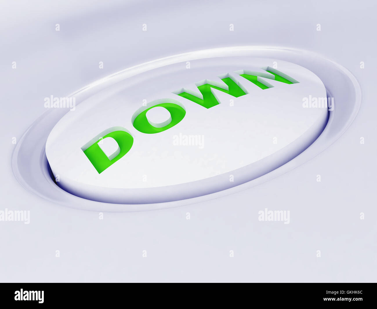 white plastic button with a green sign Stock Photo - Alamy