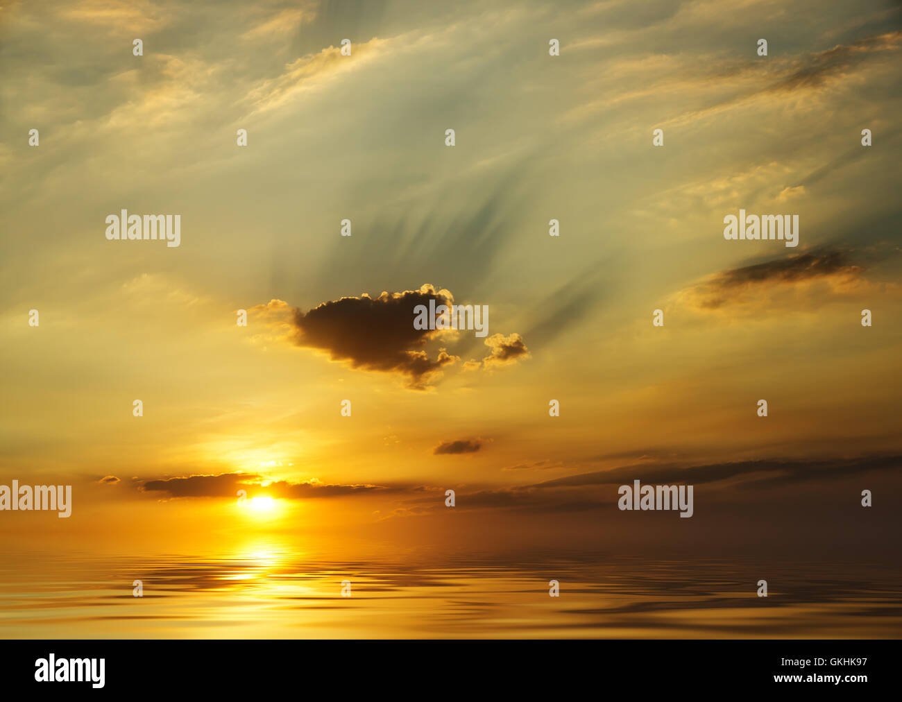 Ocean sunset background image Stock Photo - Alamy
