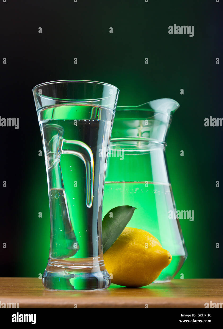 mineral water and lemon Stock Photo Alamy