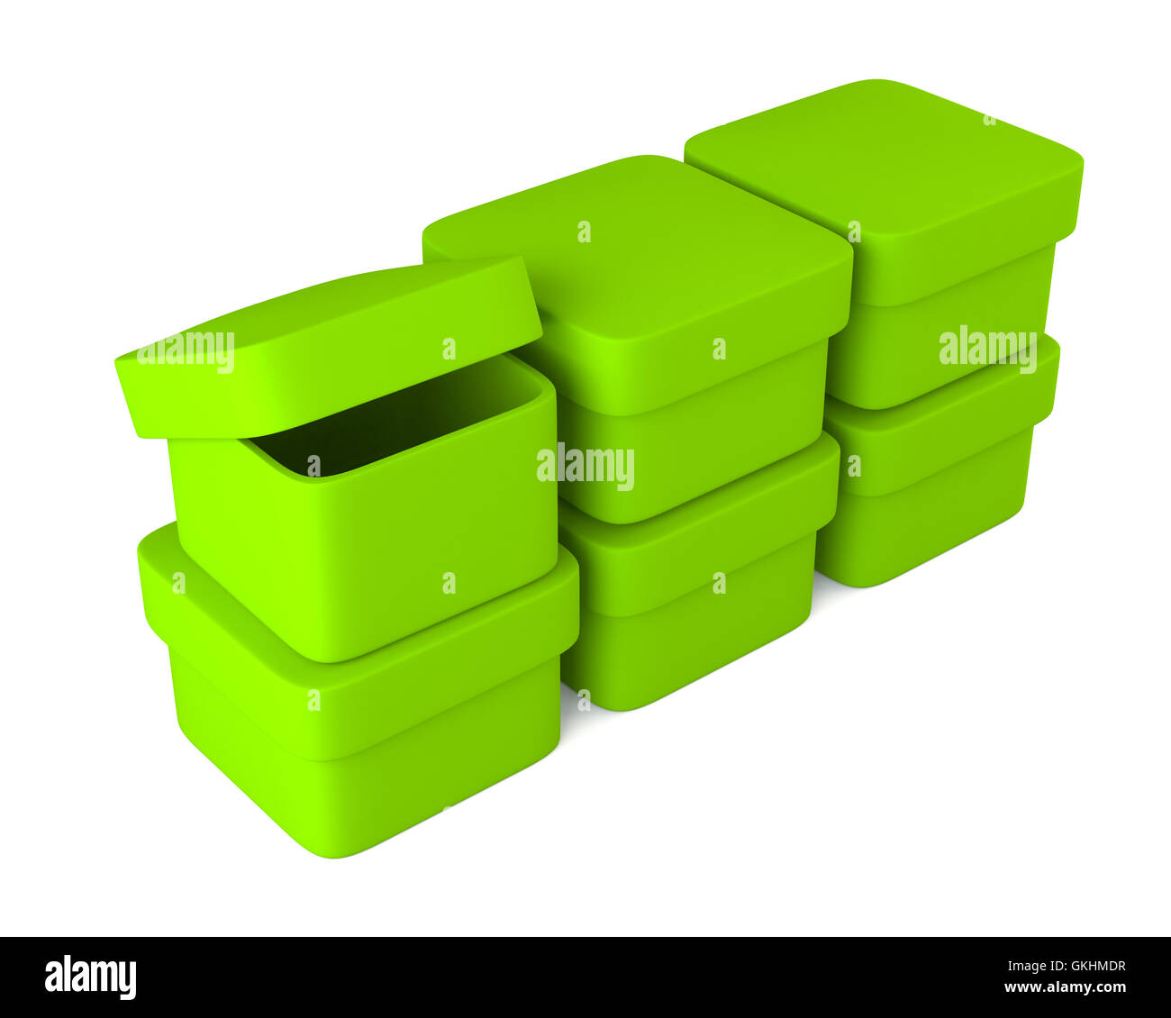 Blank green boxes Stock Photo Alamy