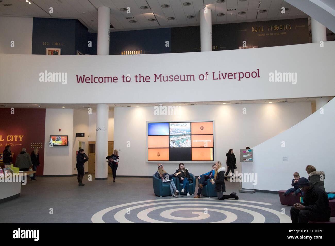 entrance foyer of Museum of Liverpool building merseyside Stock Photo