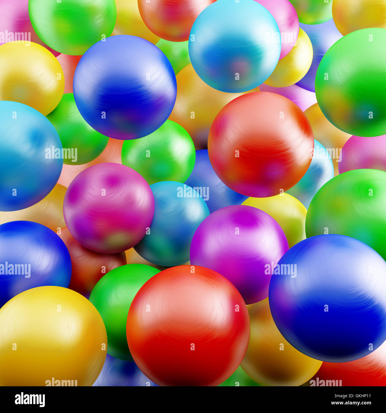 different colors shiny balls Stock Photo