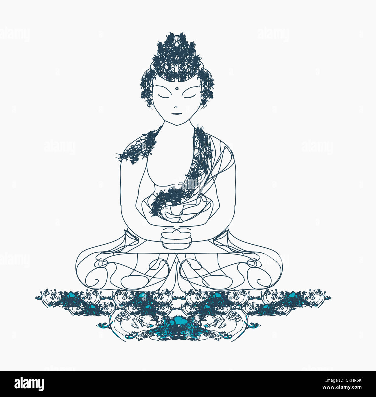 Vector of Chinese Traditional Artistic Buddhism Pattern Stock Photo - Alamy