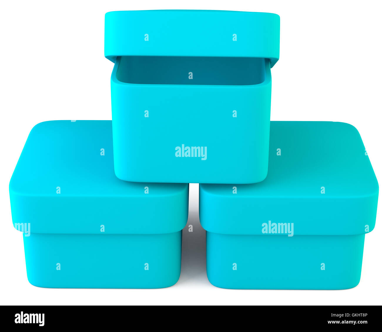 Blank blue boxes Stock Photo Alamy