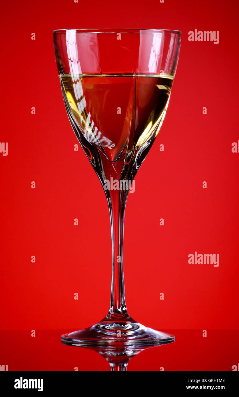 glass of white wine Stock Photo
