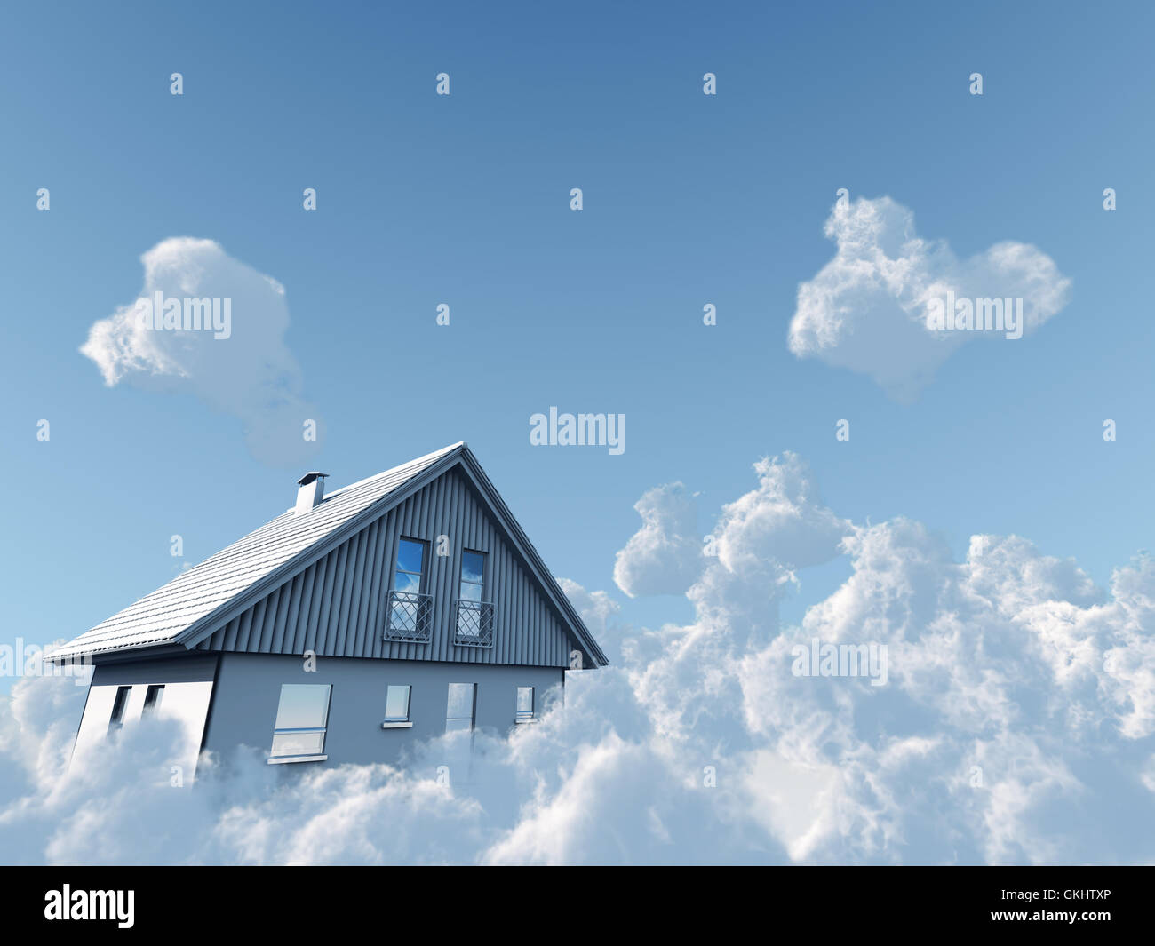 Blue sky modern design residence hi-res stock photography and images ...