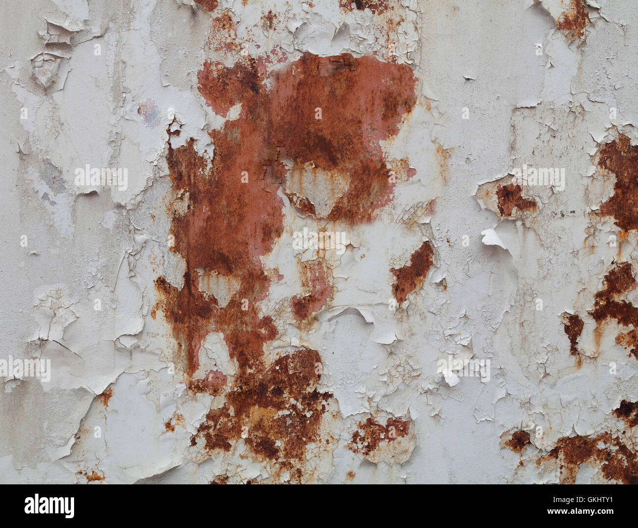 Flaking paint rusty metal Stock Photo