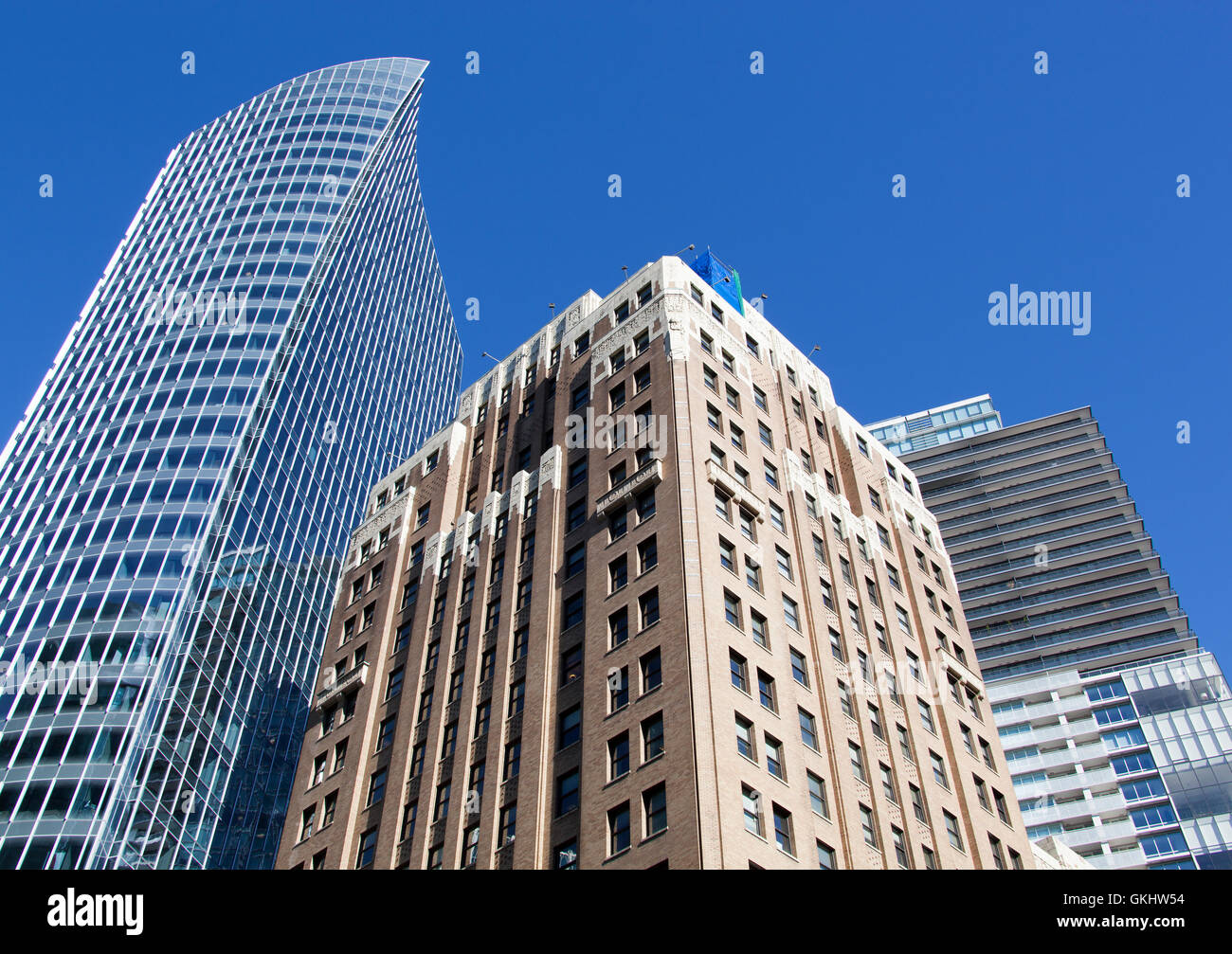 Old and modern style buildings in Vancouver downtown (Canada).l Stock Photo