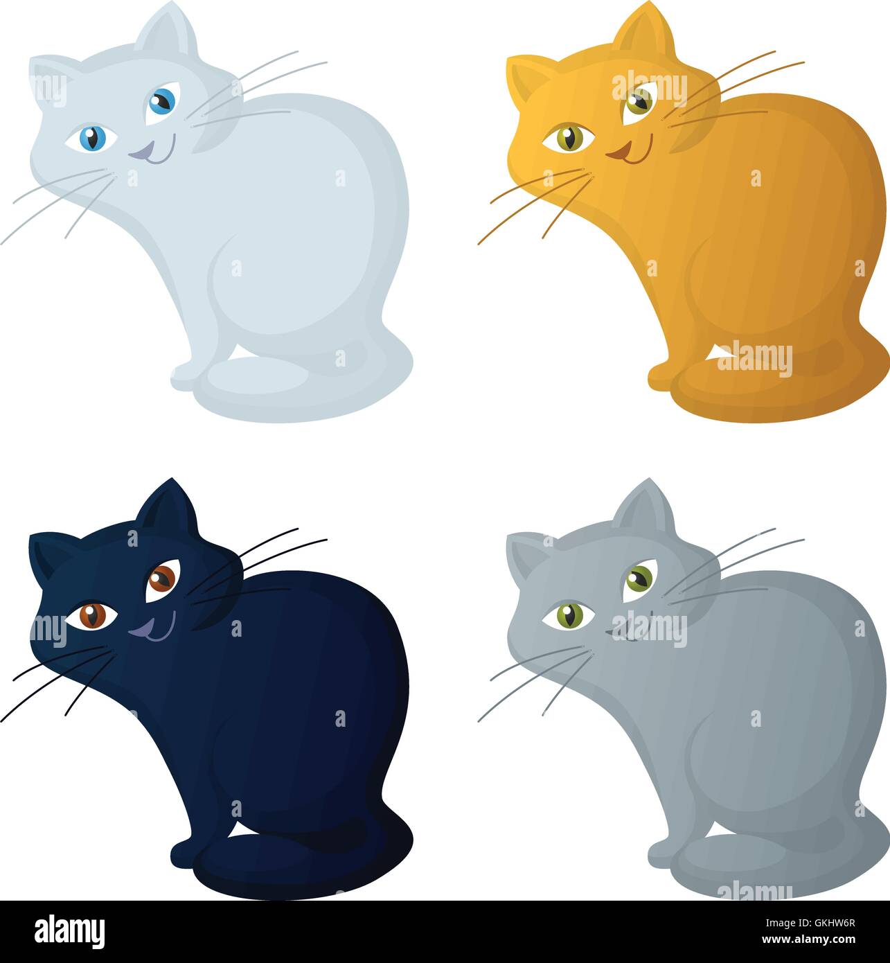 Сartoon cat, set Stock Vector Image & Art - Alamy