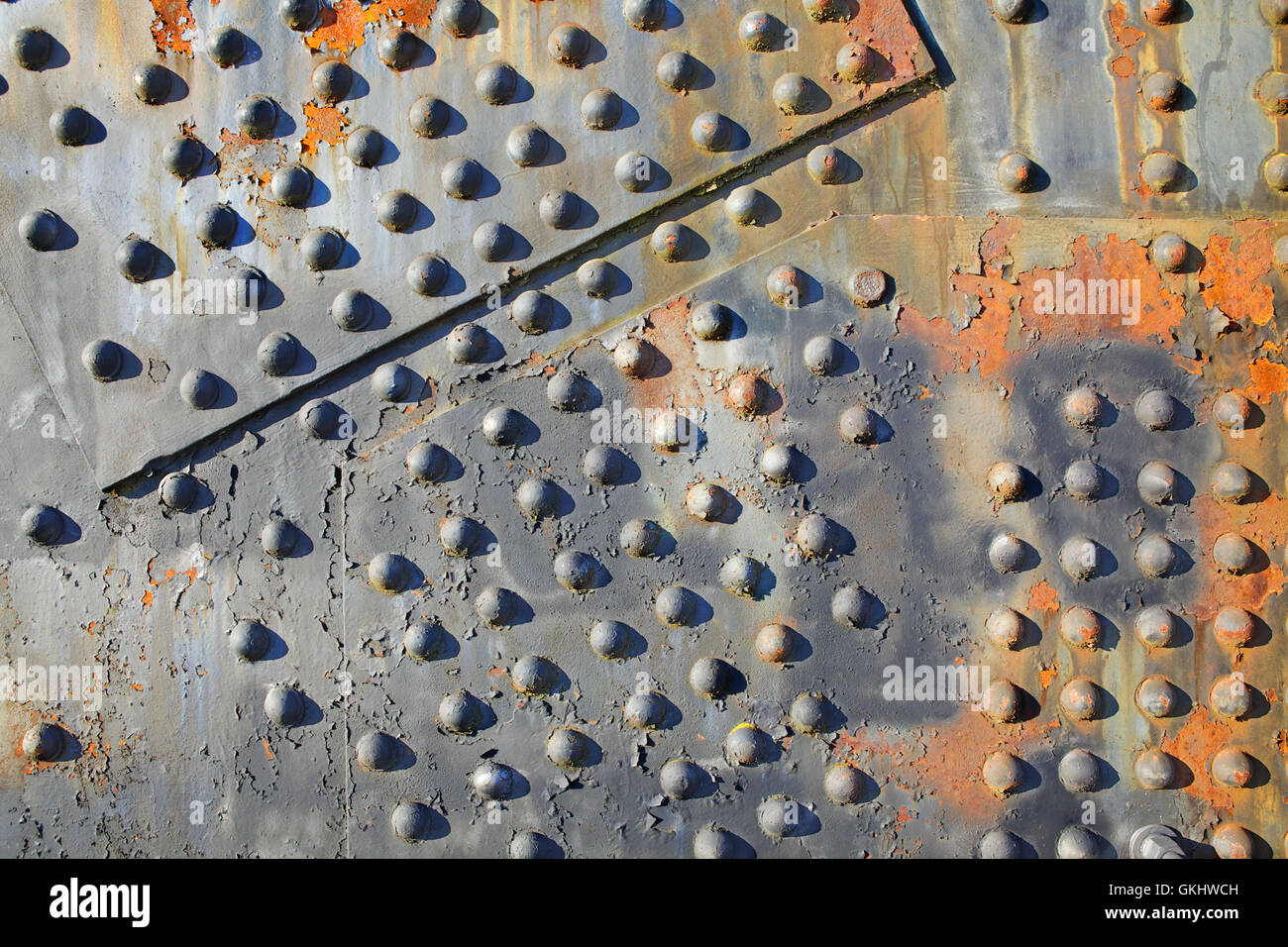 Old rusty rivets on Steel Bridge Stock Photo Alamy