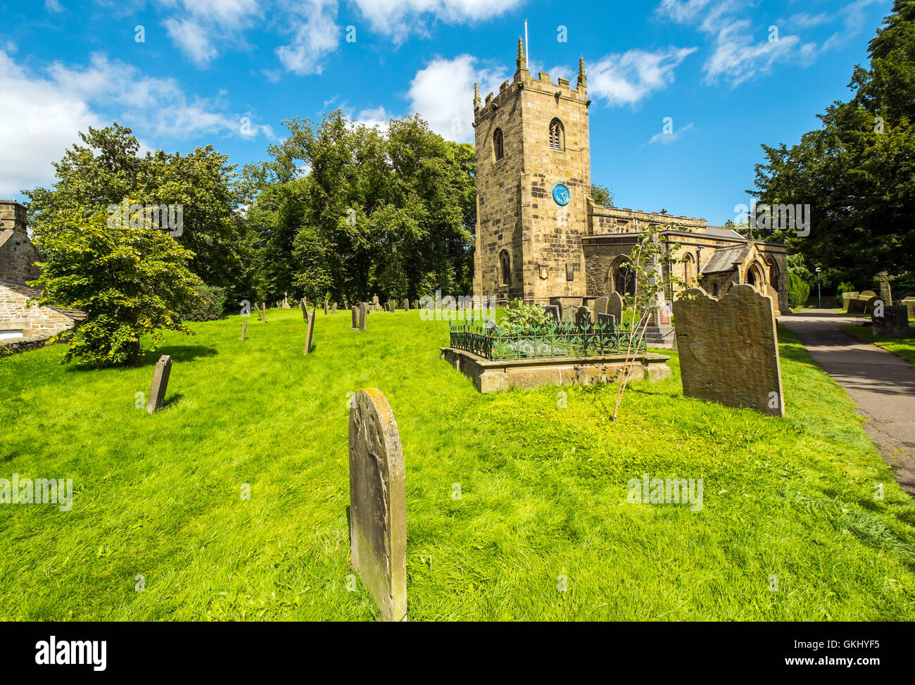 Eyam church, Eyam,Derbyshire Stock Photo