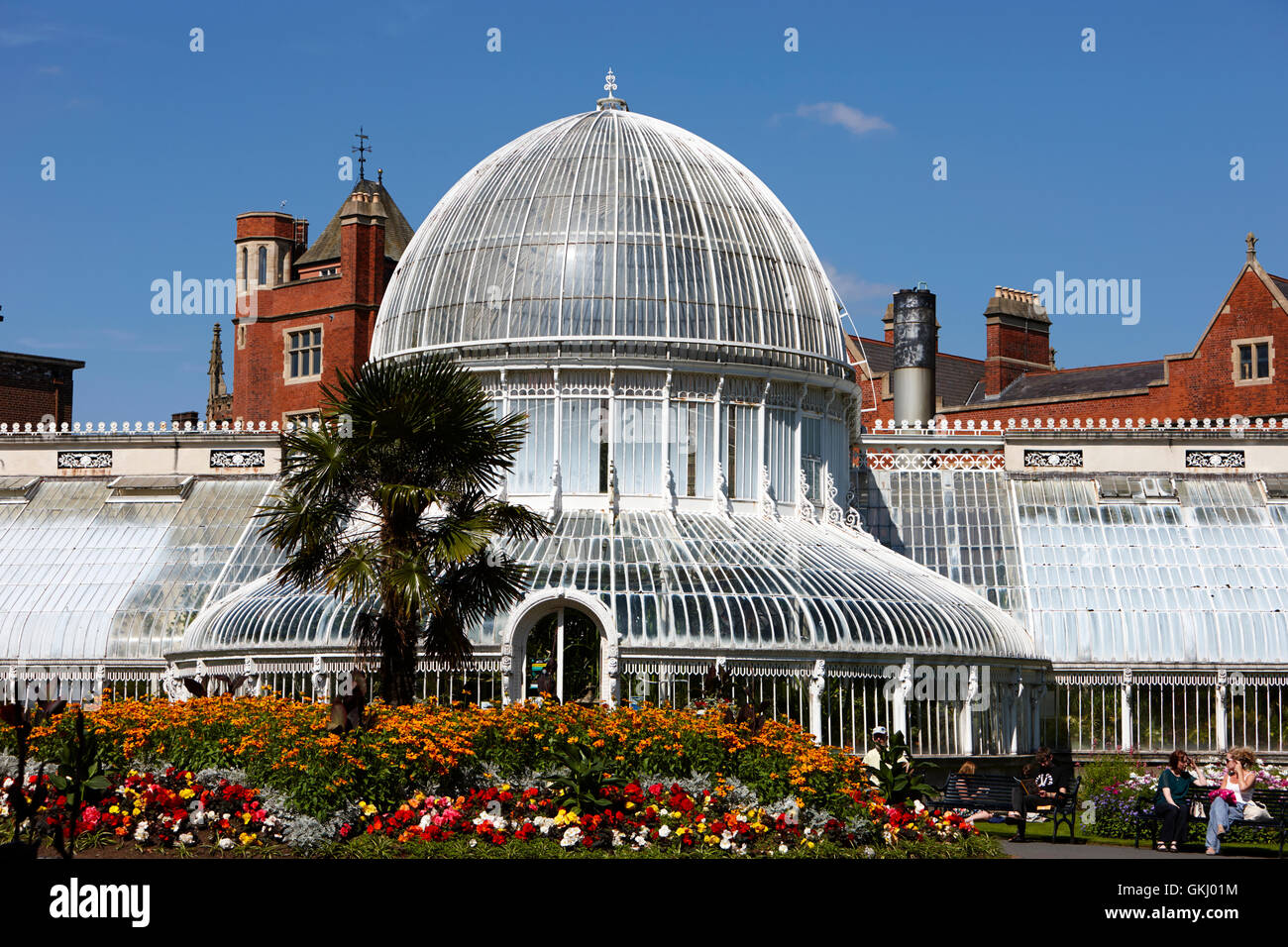 Palm House conservatory botanic gardens belfast Stock Photo