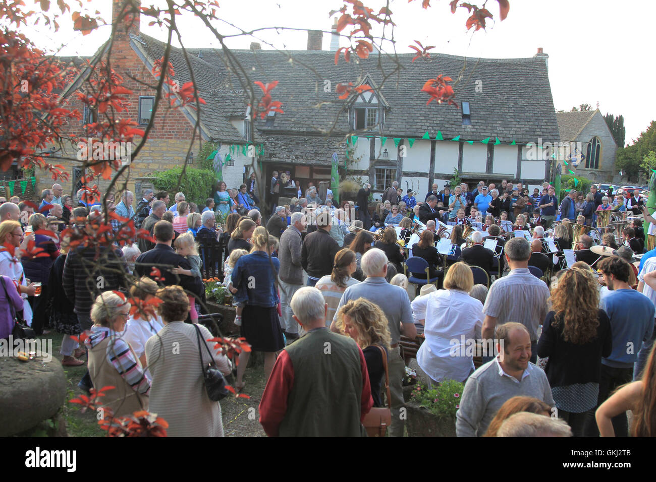 The famous Asparagus Auction at the Fleece Inn during the 2016 British Asparagus Festival