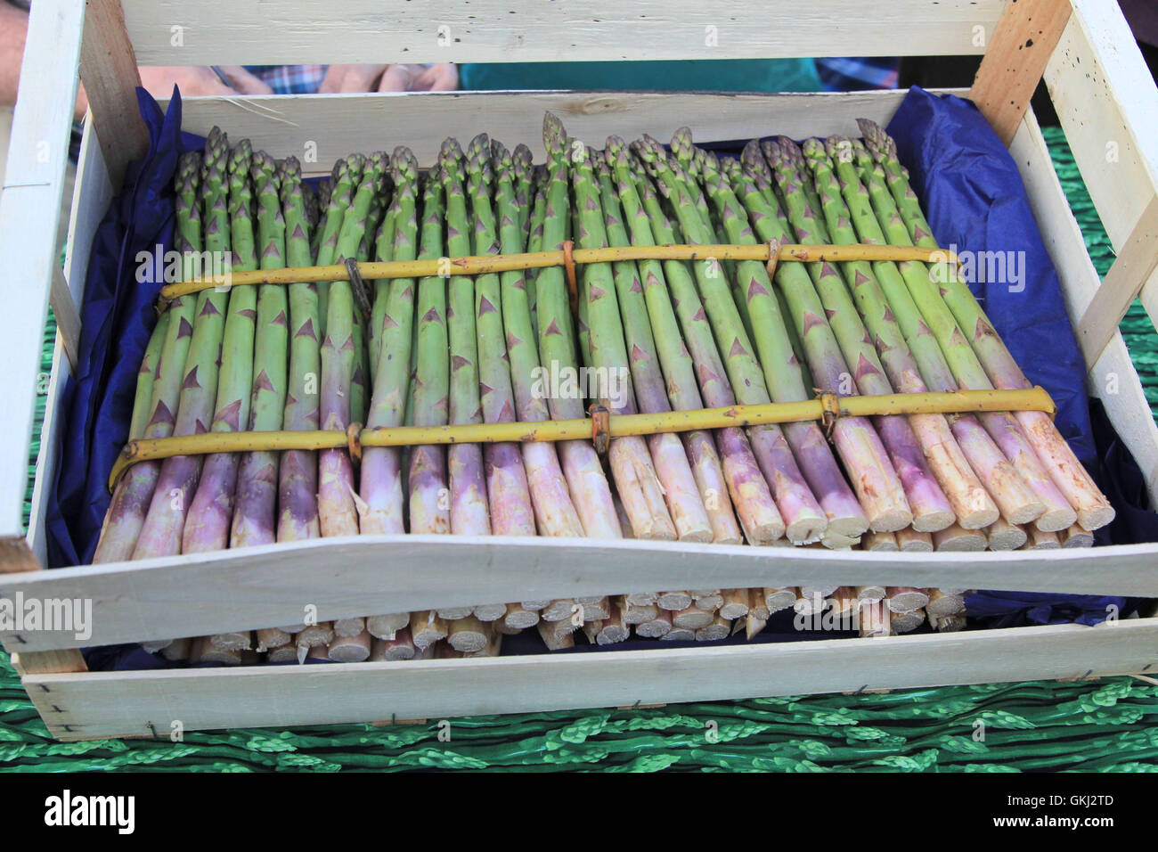 The famous Asparagus Auction at the Fleece Inn during the 2016 British Asparagus Festival
