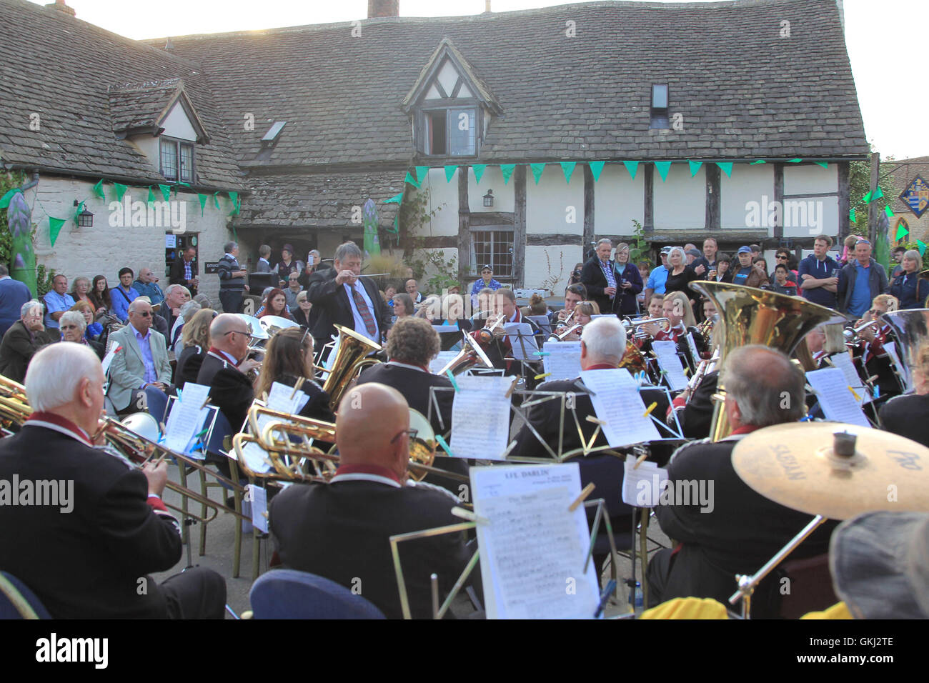 The famous Asparagus Auction at the Fleece Inn during the 2016 British Asparagus Festival
