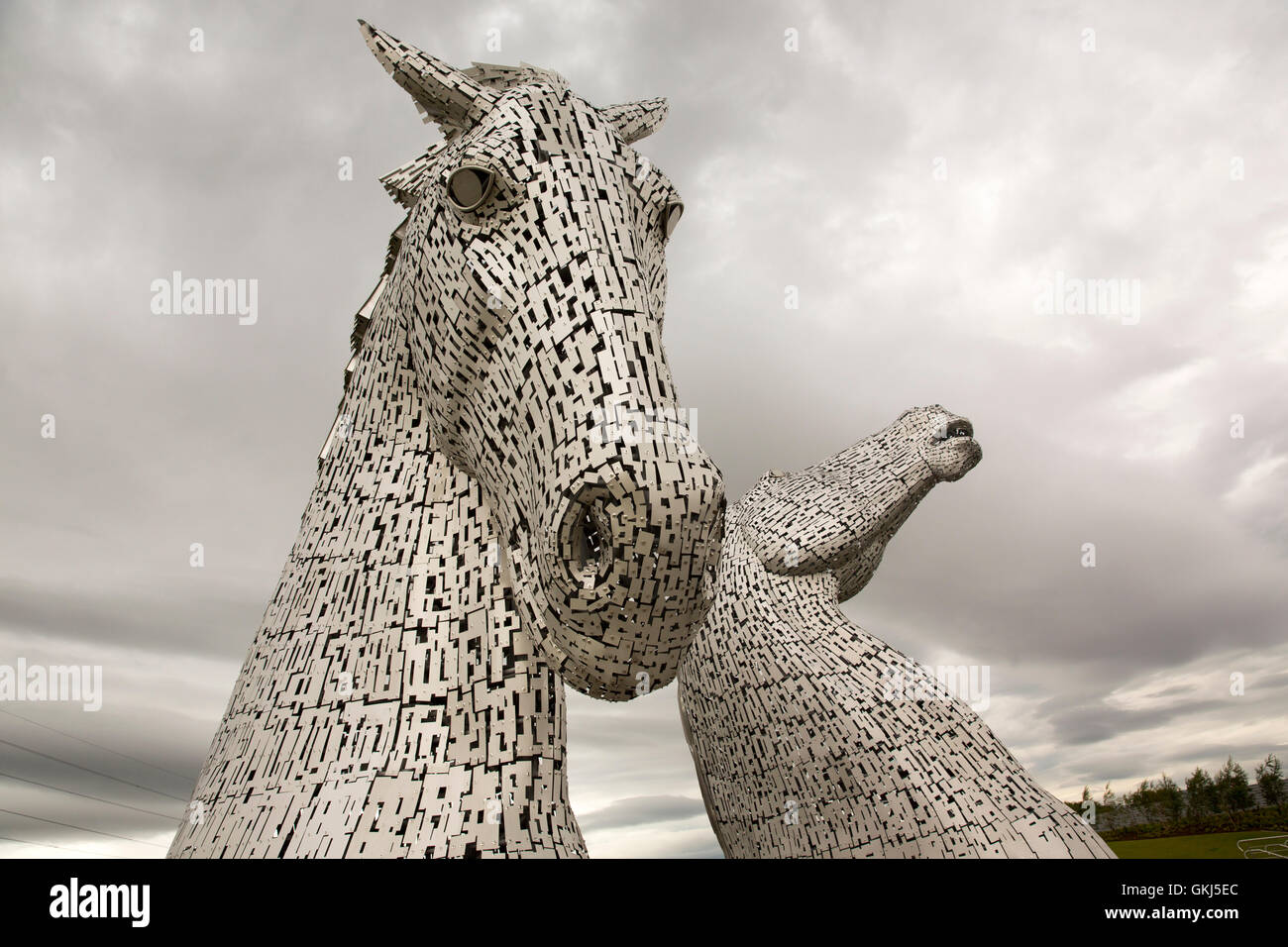 The Kelpies in Falkirk, Scotland Stock Photo