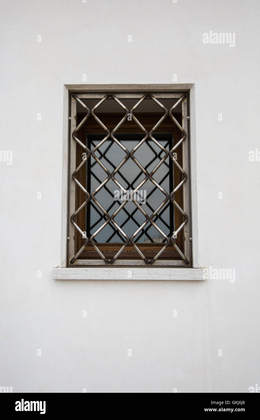 Metal window frame cover in Venice Italy Stock Photo Alamy