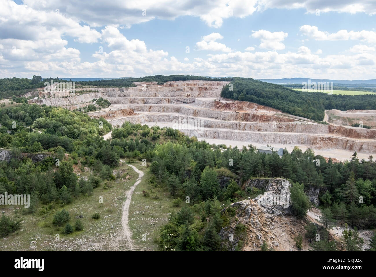 Certovy Schody Limestone Quarry Near Koneprusy Cave In Cesky Kras 