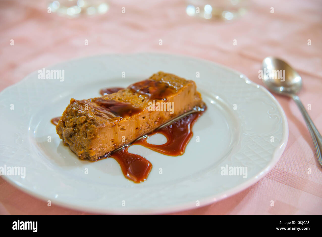 Coffee creme caramel Stock Photo Alamy