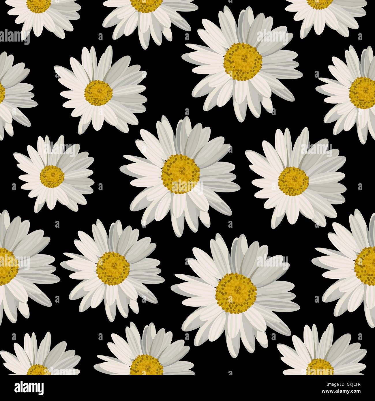 Seamless pattern with daisy flowers Stock Vector Image & Art - Alamy