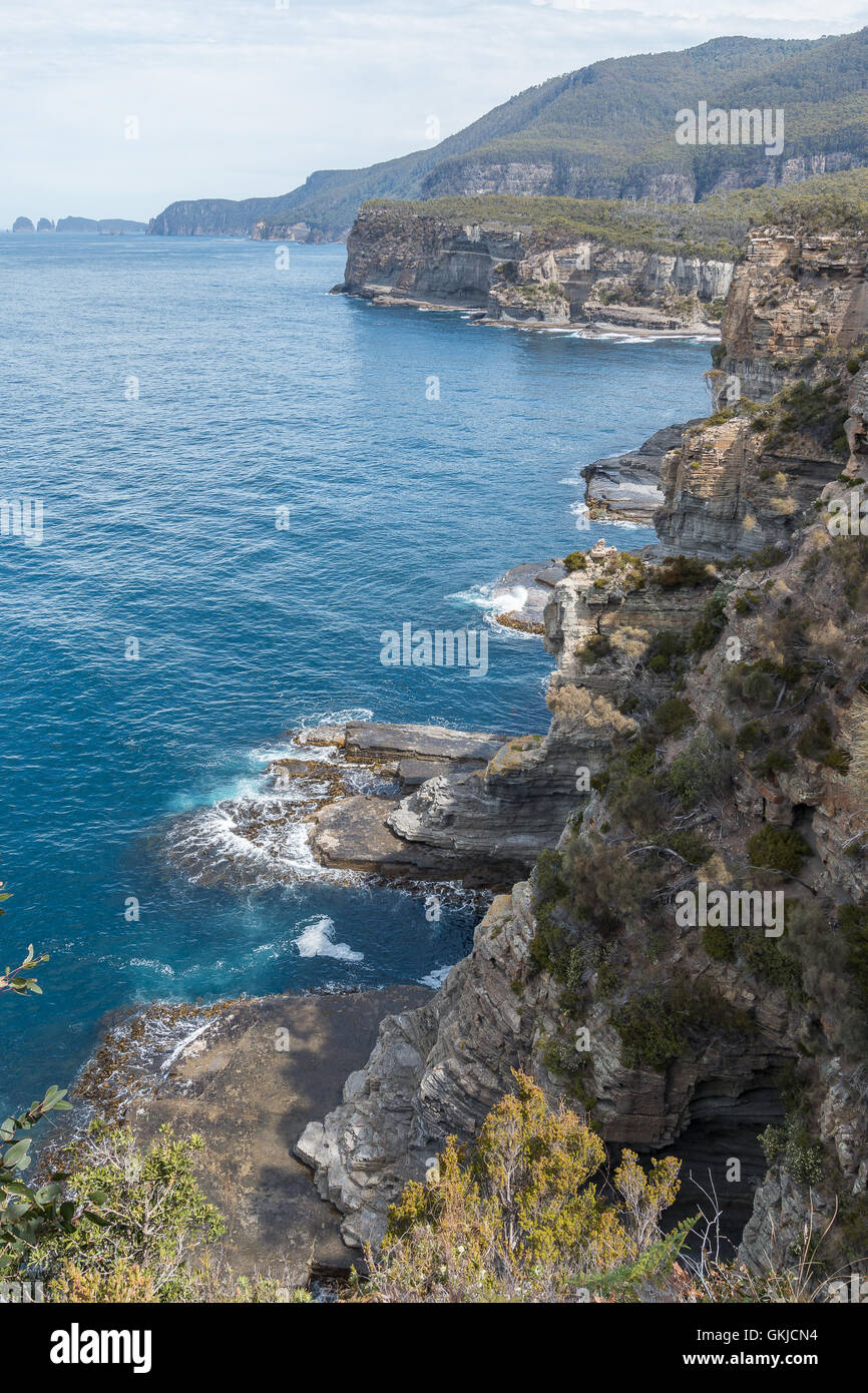 Tasman Arch and Blow Hole, a geological formation in Tasman National ...
