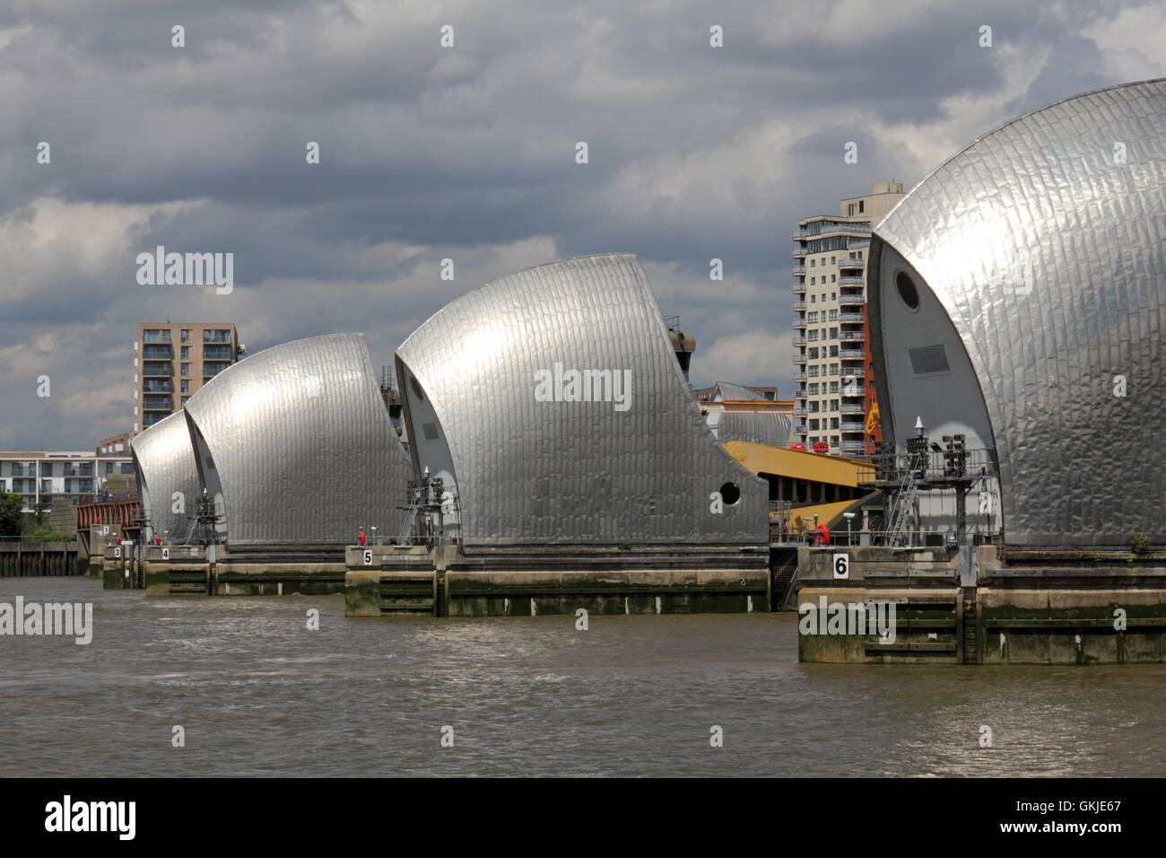 Thames Barrier, London, England, UK. Stock Photo
