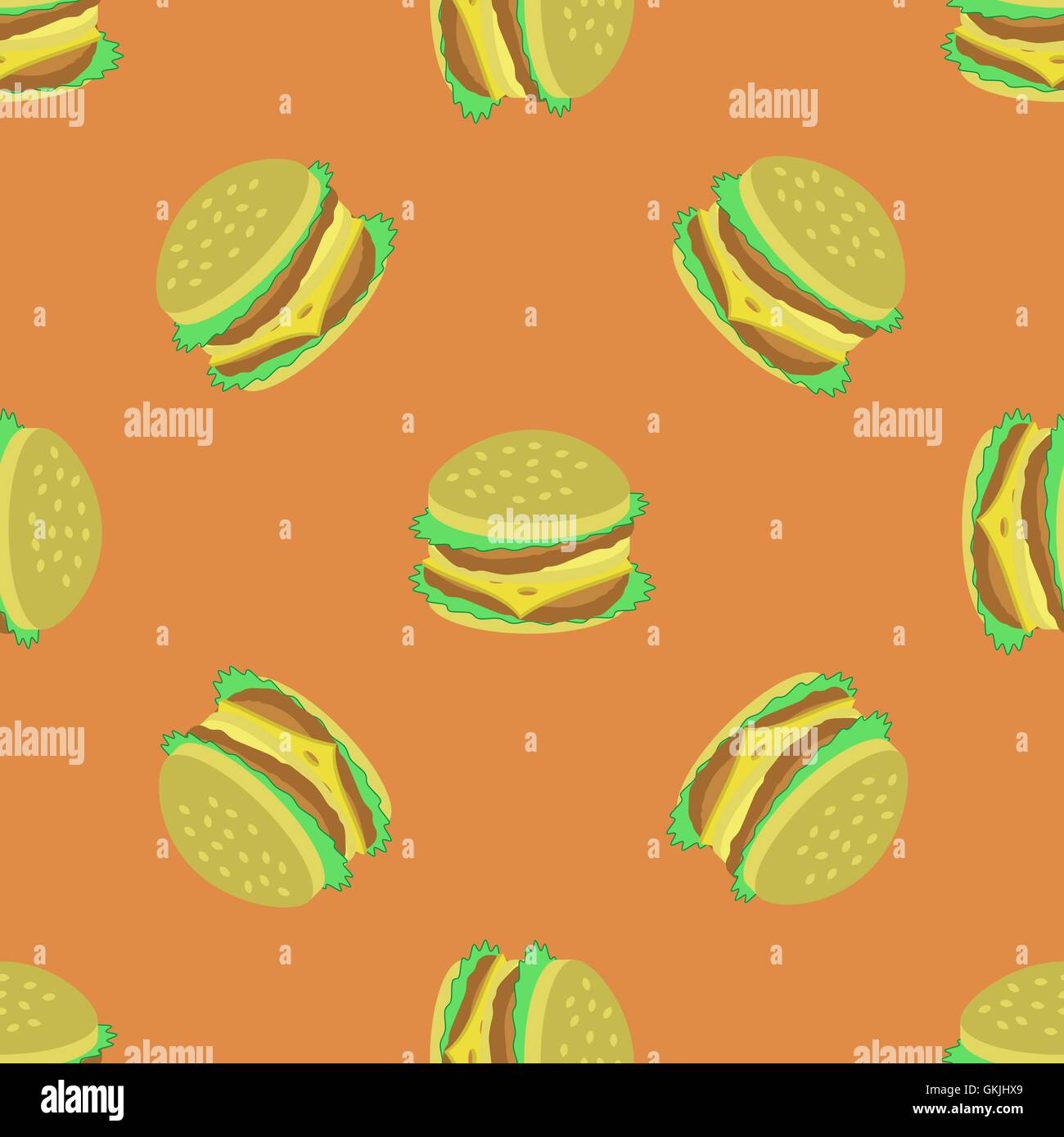 Hamburger Seamless Pattern Stock Vector Image & Art - Alamy