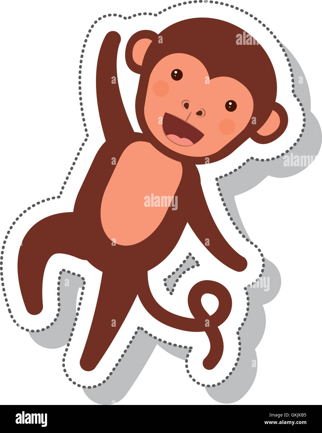 funny monkey isolated icon Stock Vector Image & Art - Alamy