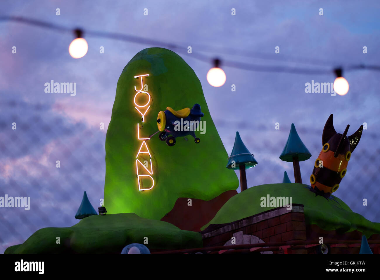 Joyland, Great Yarmouth at Dusk Stock Photo Alamy