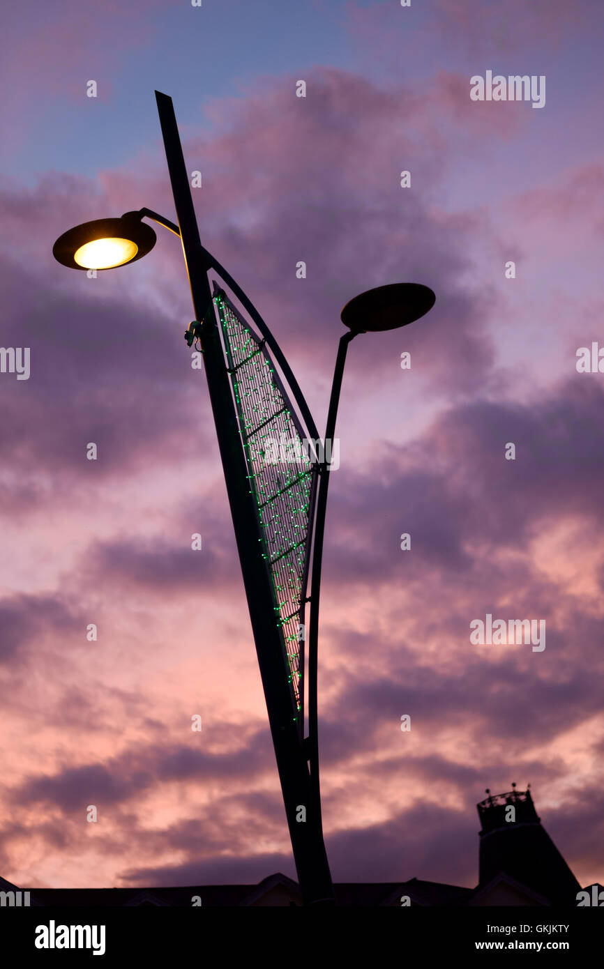 Street Lighting at dusk Stock Photo Alamy