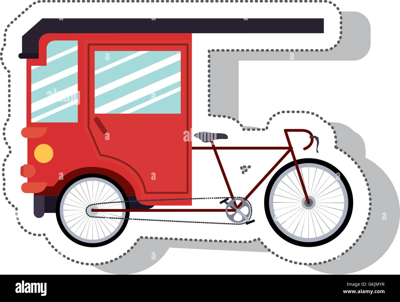 Indian cycle rickshaw Stock Vector Images - Alamy