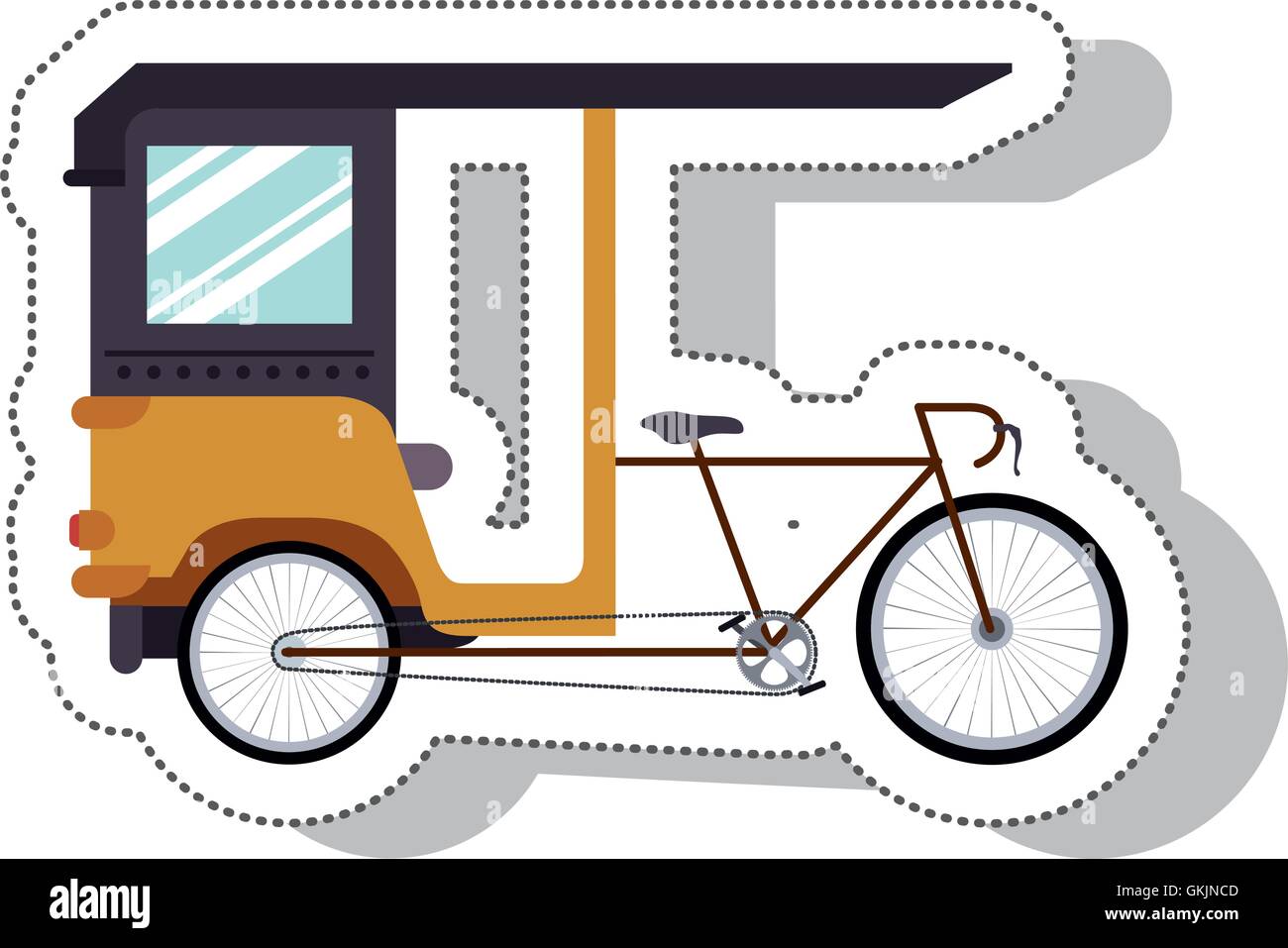 rickshaw service isolated icon Stock Vector Image & Art - Alamy