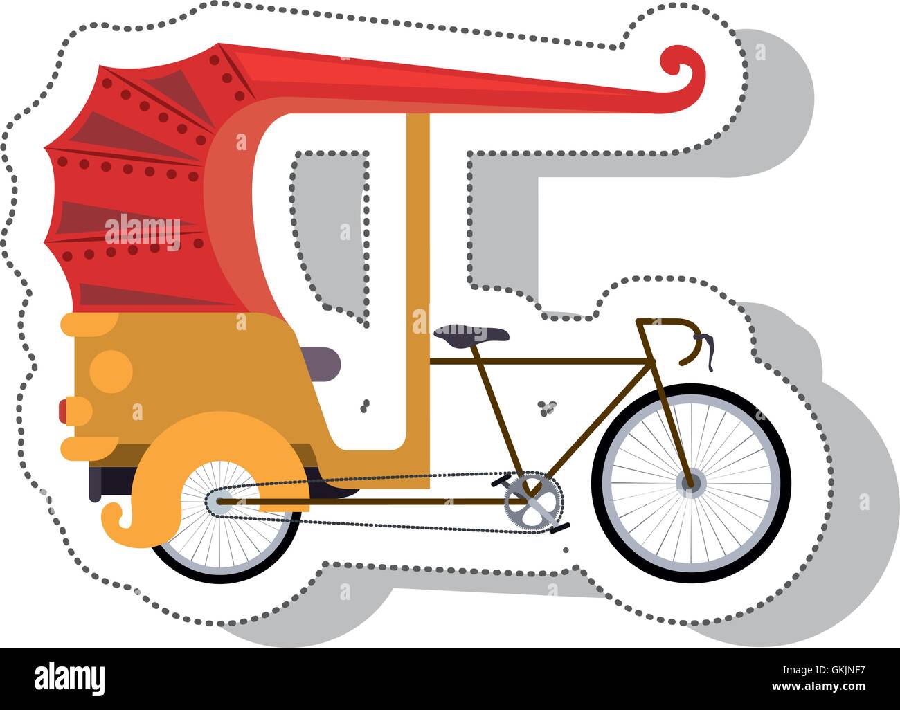 rickshaw service isolated icon Stock Vector Image & Art - Alamy
