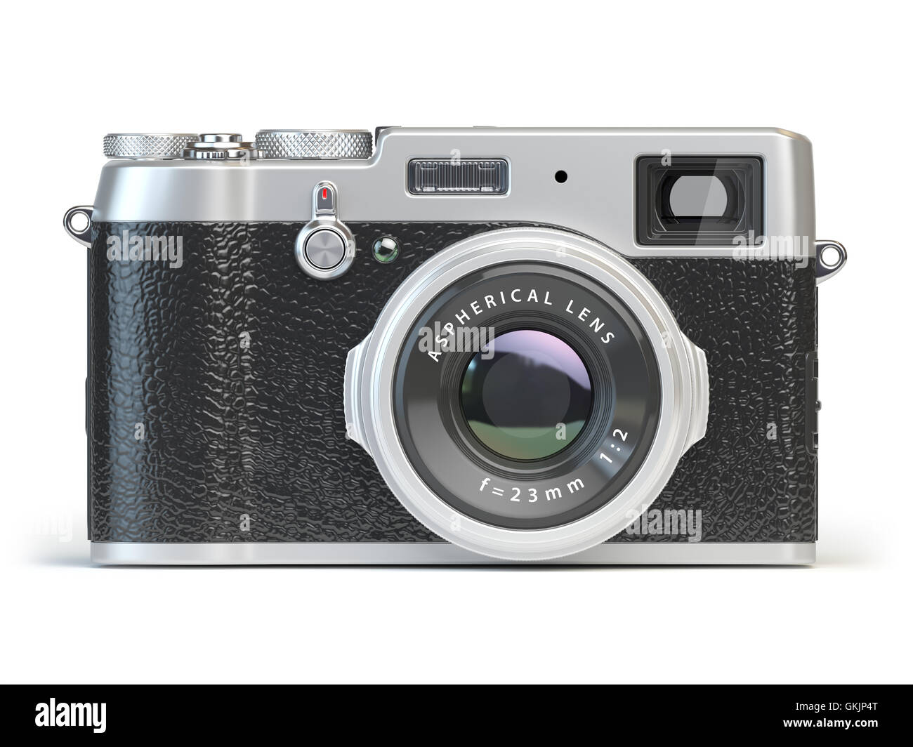 Vintage photo camera isolated on white. 3d illustration Stock Photo - Alamy