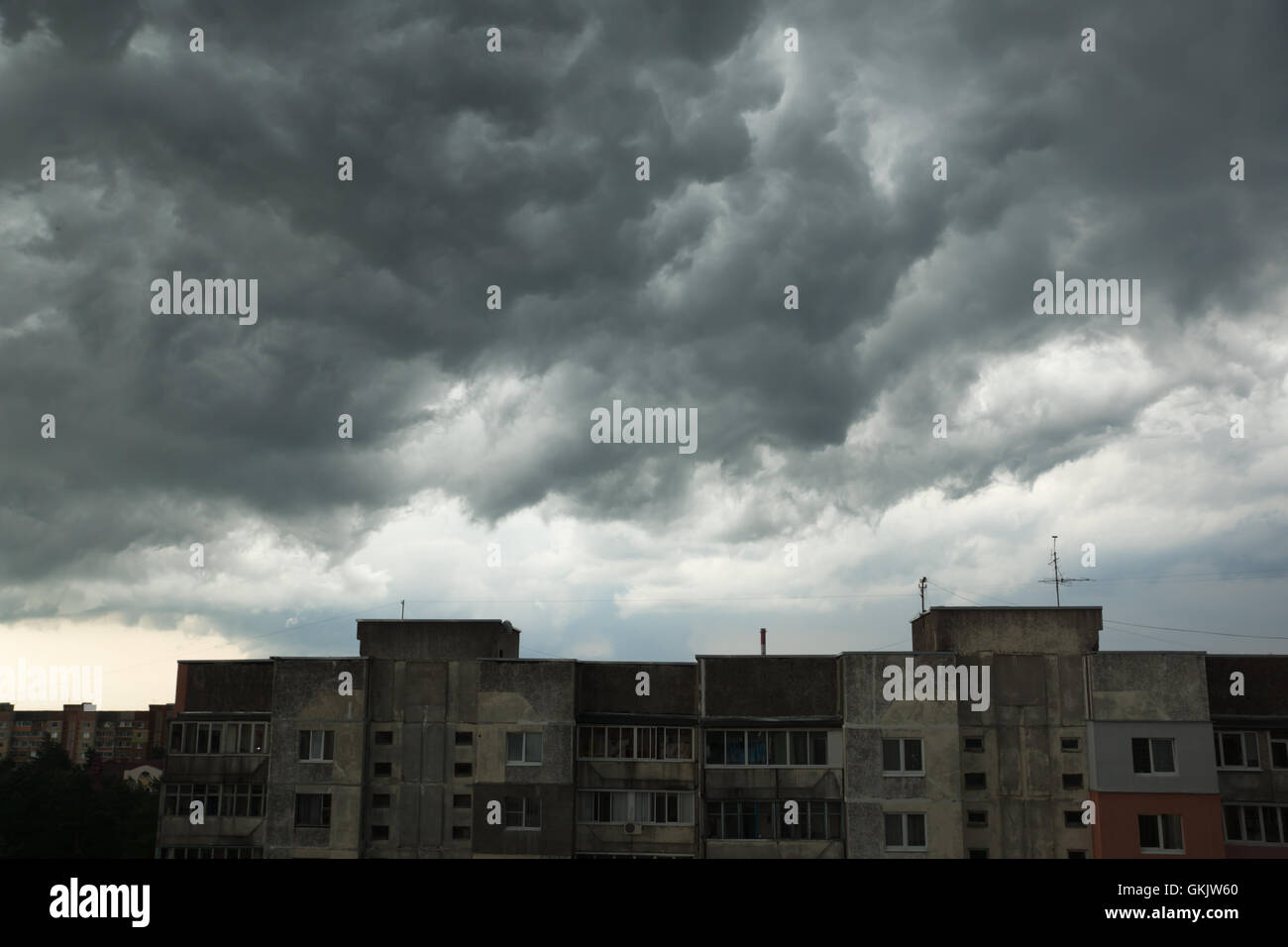 dark storm clouds in the sky before the storm Stock Photo - Alamy
