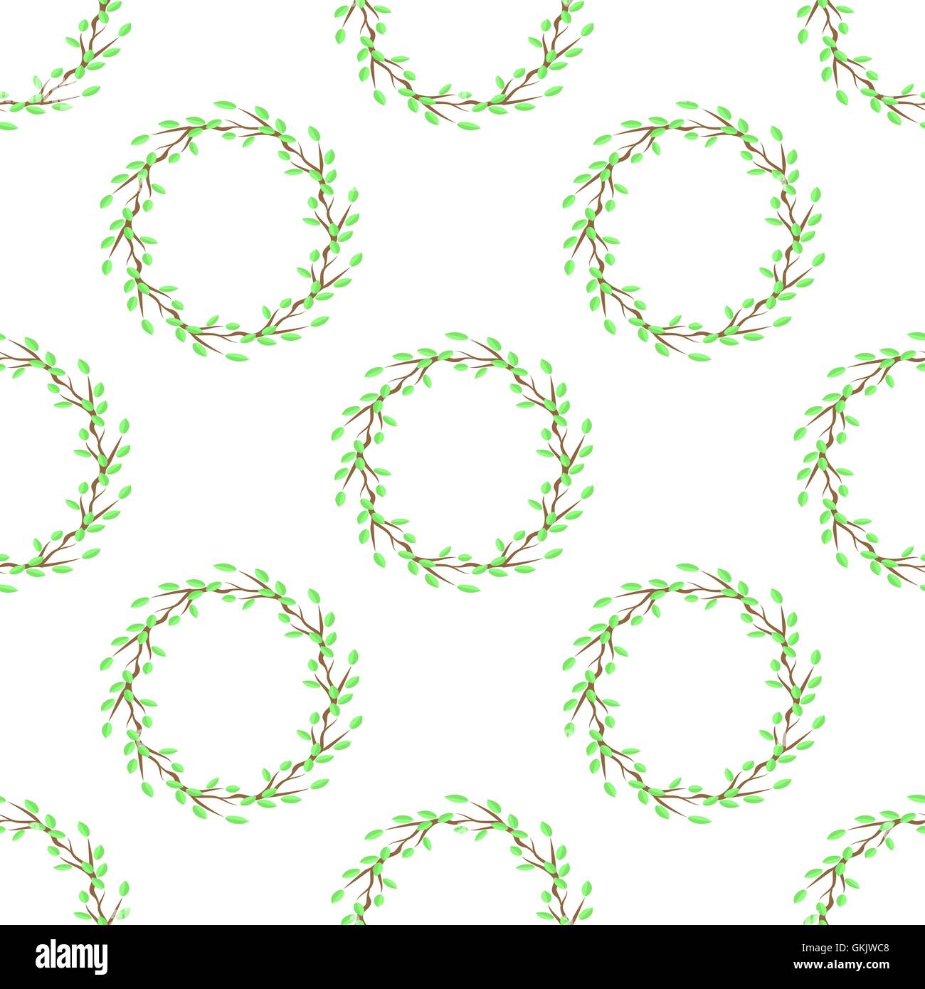 Summer Green Seamless Leaves Pattern Stock Vector Image & Art - Alamy