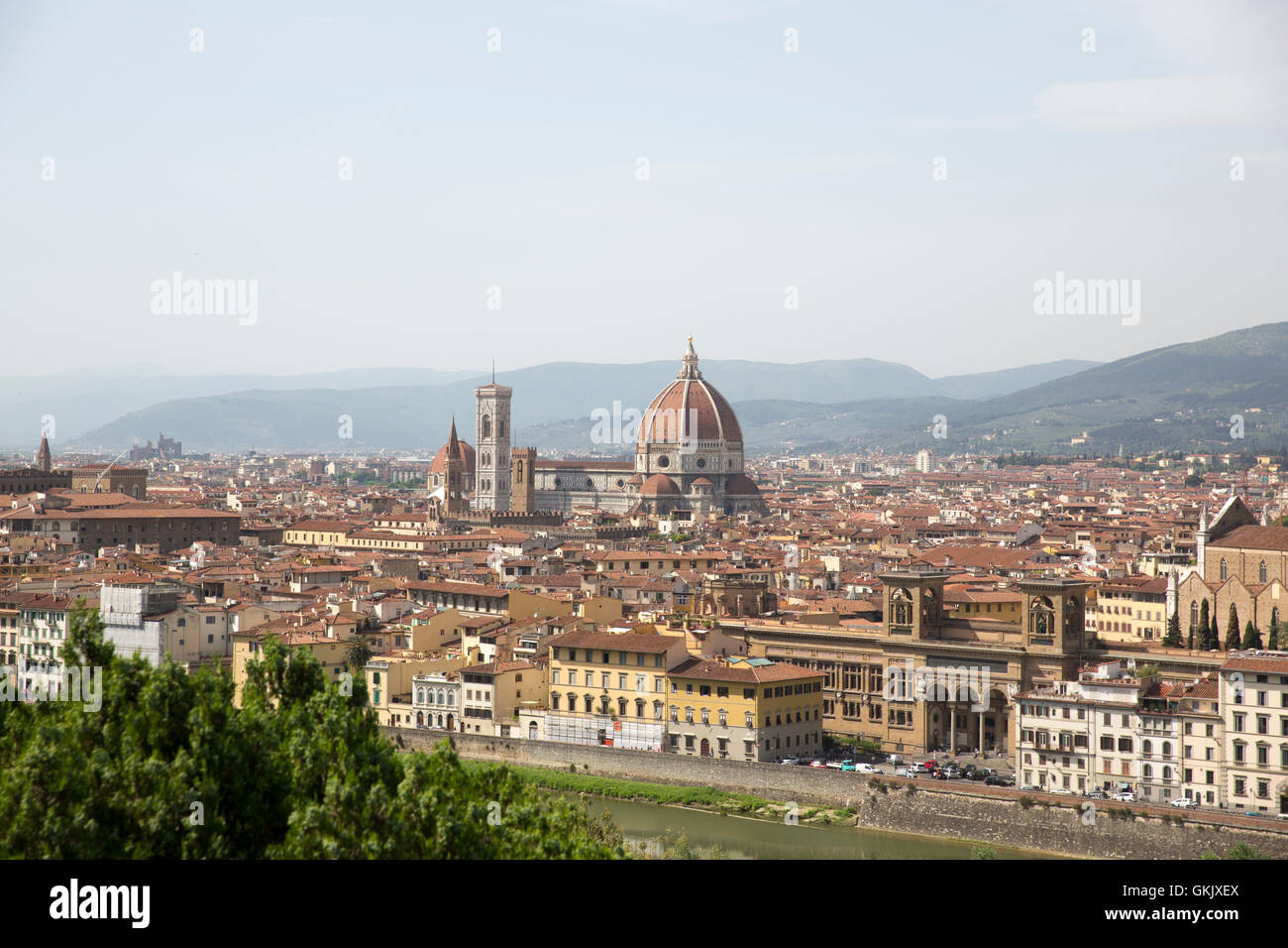A view of Florence, looking towards Cattedrale di Santa Maria del Fiore Stock Photo